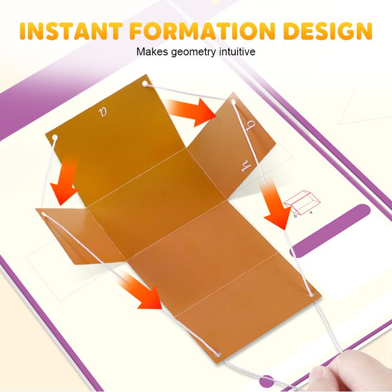 👶💖 Húzószálas 3D geometriai tanulási könyv 🧠💡