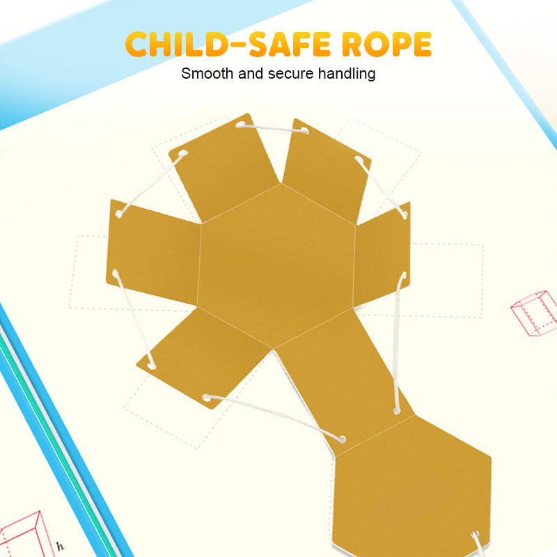 👶💖 Húzószálas 3D geometriai tanulási könyv 🧠💡