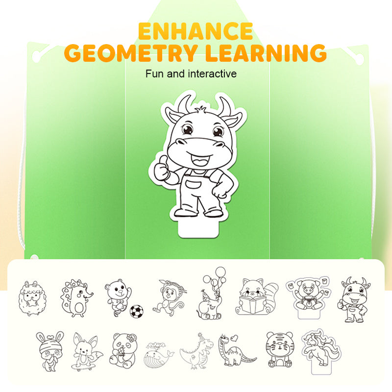 👶💖 Húzószálas 3D geometriai tanulási könyv 🧠💡