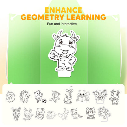 👶💖 Húzószálas 3D geometriai tanulási könyv 🧠💡