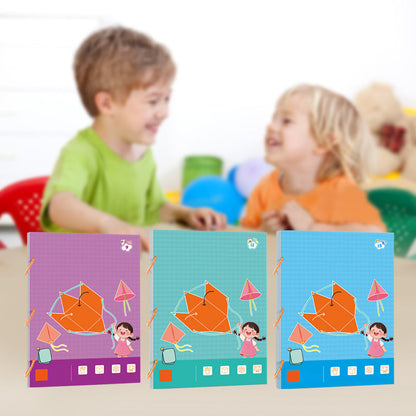 👶💖 Húzószálas 3D geometriai tanulási könyv 🧠💡