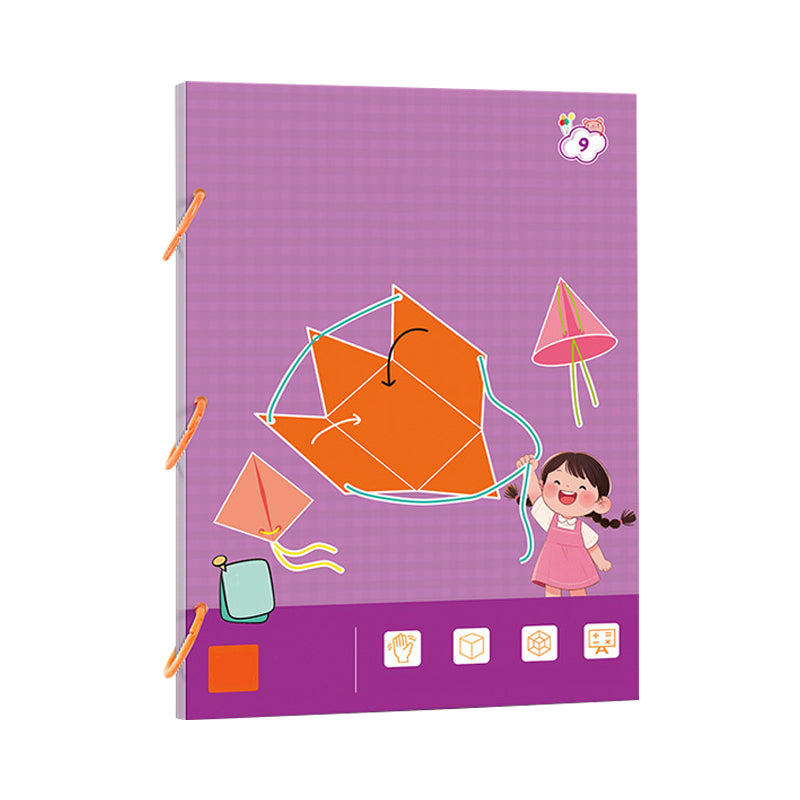 👶💖 Húzószálas 3D geometriai tanulási könyv 🧠💡